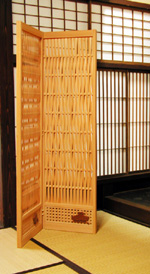 木製 和風彫刻 パーテーション ショッピング ‐ 和風パーテーション（間仕切り）－衝立【井波彫刻】